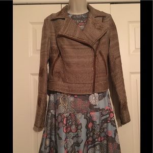 Free People Distressed Light Jacket. Size 2